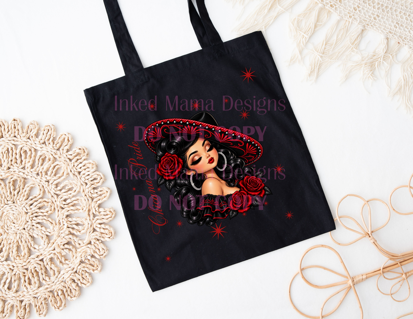 Sombrero Girl Tote Bags