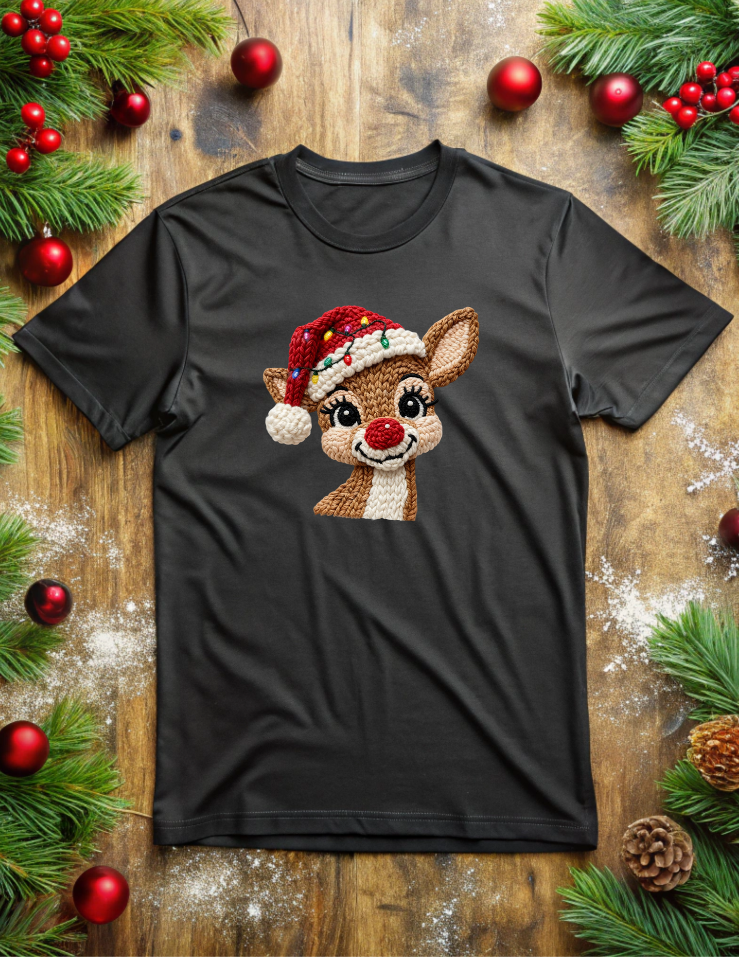 Rudolph Faux Knit Tee/Sweatshirt