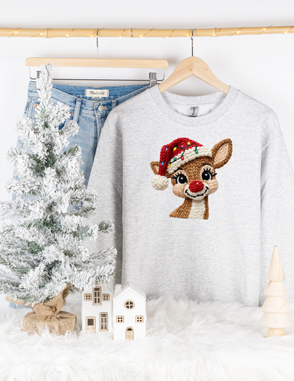 Rudolph Faux Knit Tee/Sweatshirt