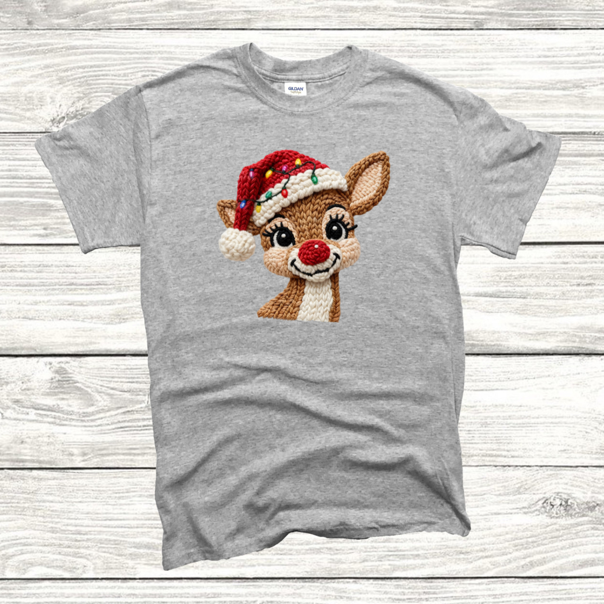 Rudolph Faux Knit Tee/Sweatshirt