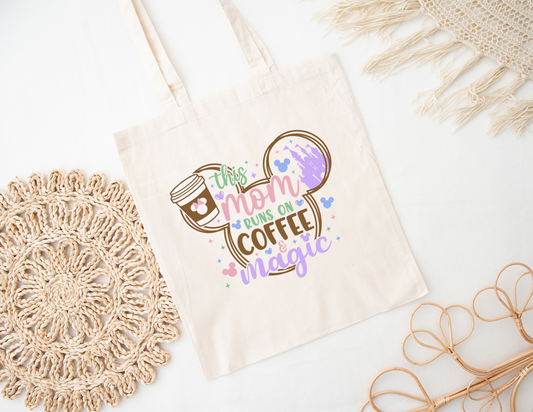 Runs on Coffee and Magic Tote Bag