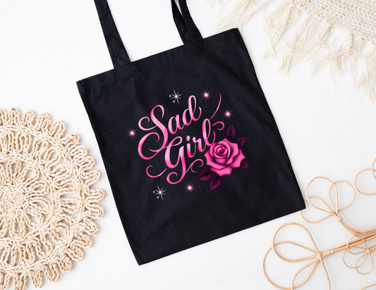 Sad Girl Tote Bag (choose color)