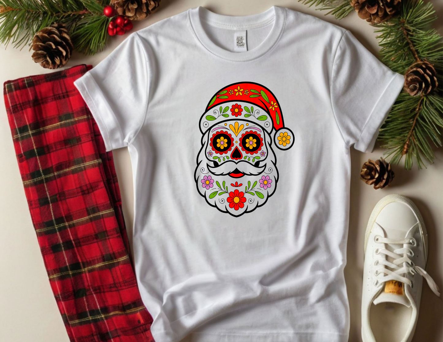 Sugar Skull Santa Tee/Sweatshirt