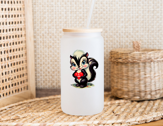 Skunk Love Glass Cup