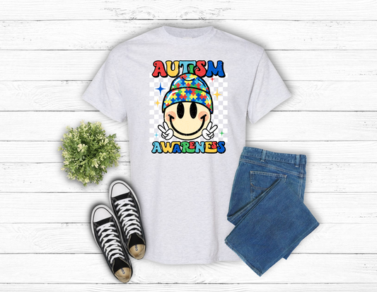 Autism - Smile Face wht (adult/kid) Tees