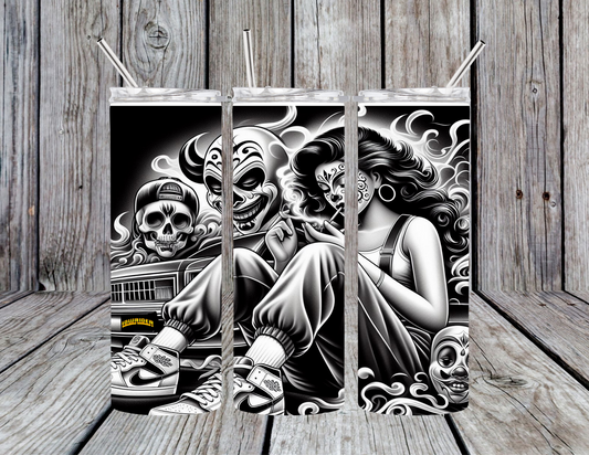 Smoking girl tumbler