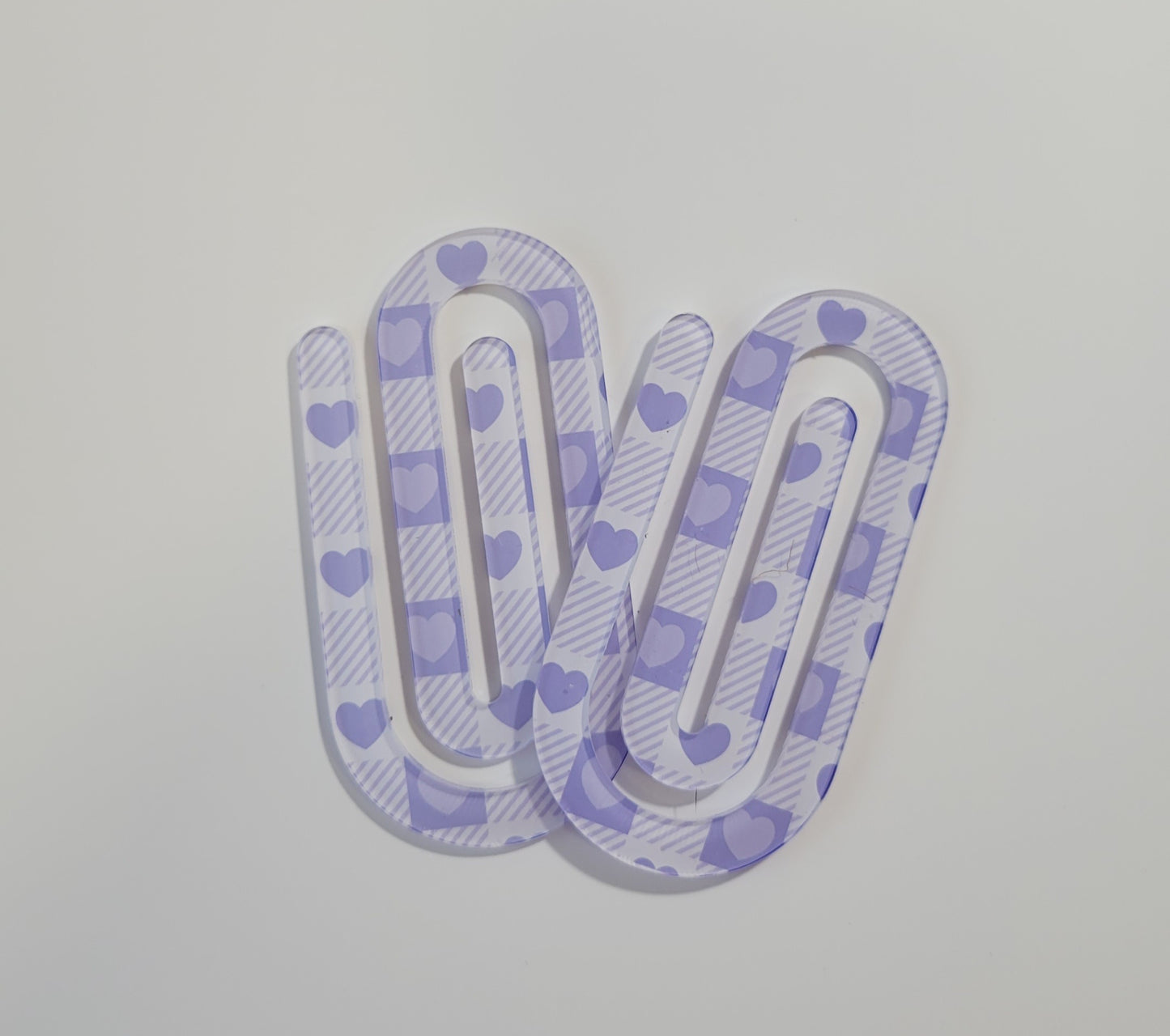 Acrylic Jumbo Paper Clip - Heart Design