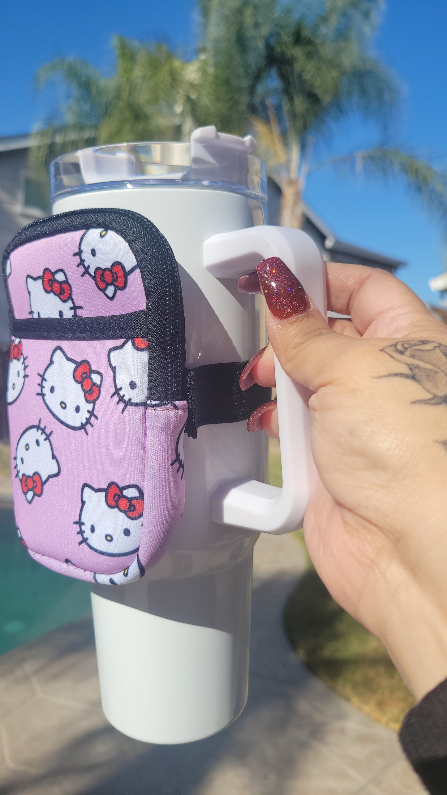 Pink HK Tumbler Bag