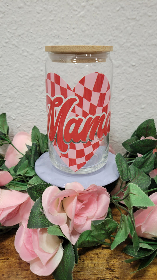 Mama (red/pink checkers)