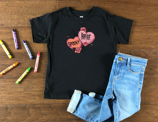 Spooky Babe Hearts Kids Tee