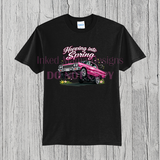 Hopping into Spring (pink) Tee