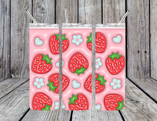 Strawberries 3D Tumbler