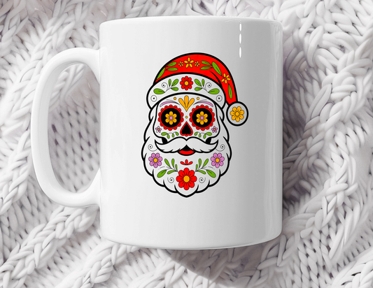 Sugar Skull Santa coffee mug