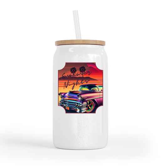 Summer Nights Glass Can