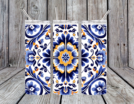 Talavera Blue Tumbler