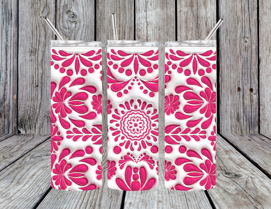 Talavera Hot Pink Tumbler