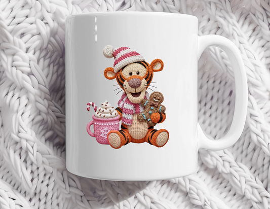 Tiger Faux Knit coffee mug