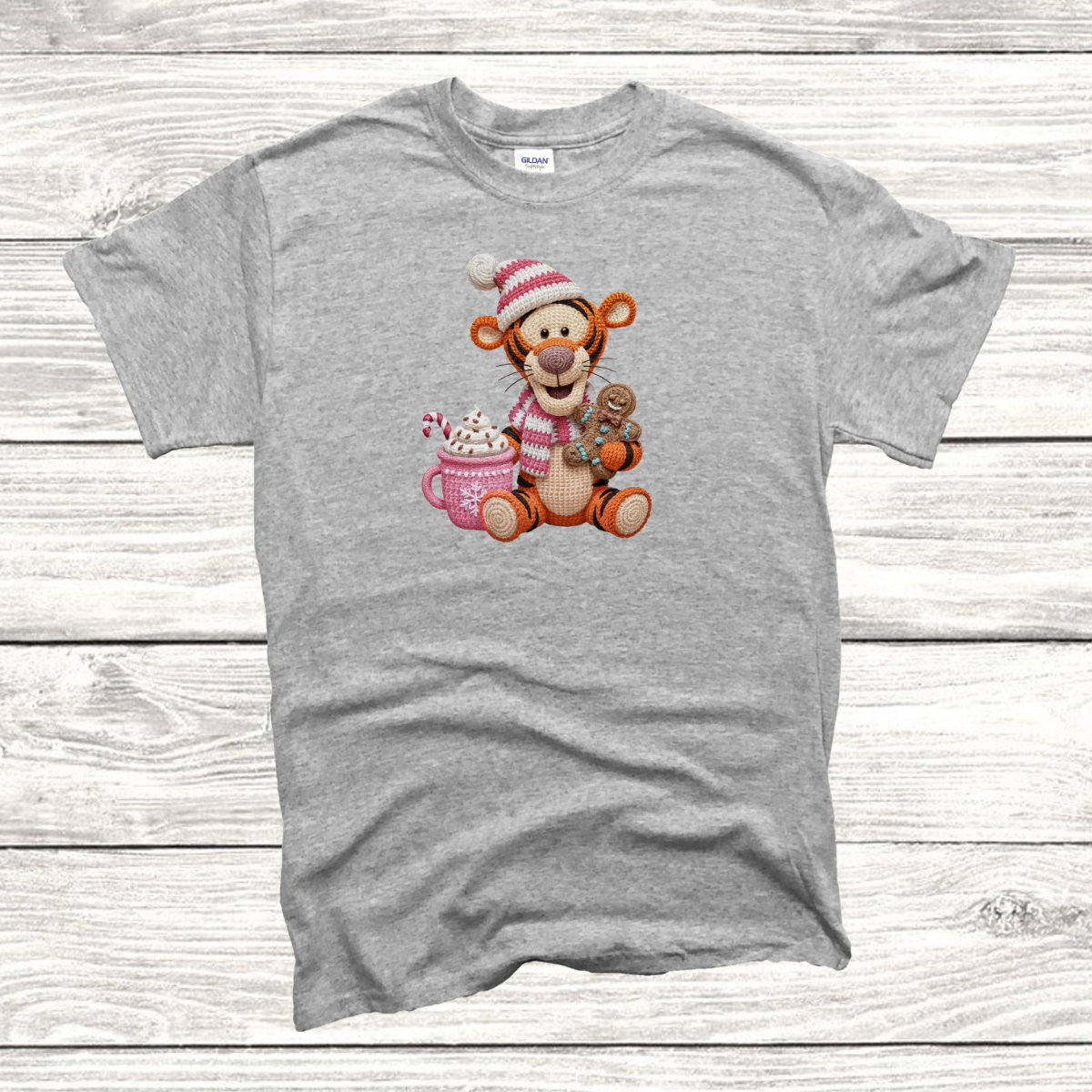 Tiger Faux Knit Tee/Sweatshirt