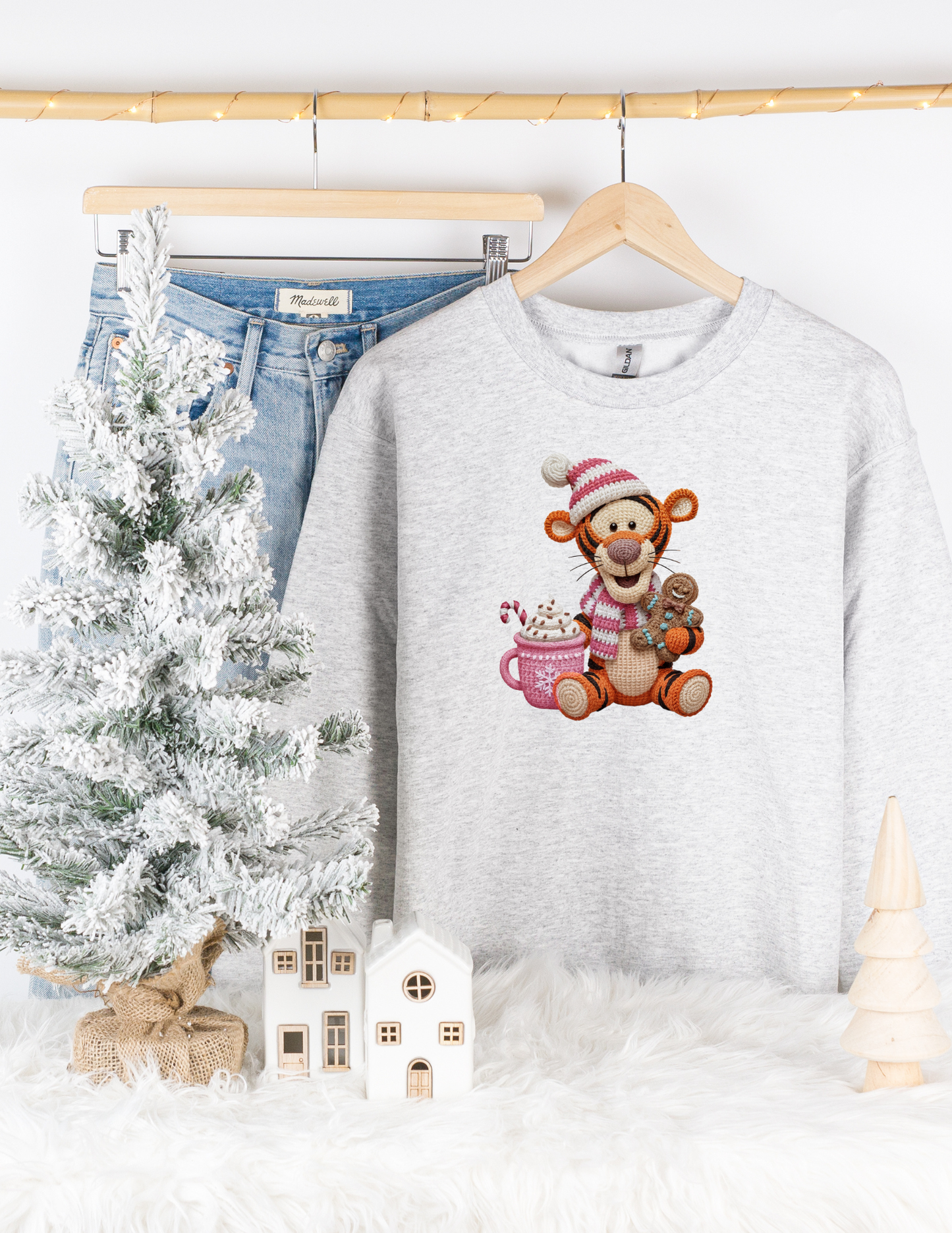 Tiger Faux Knit Tee/Sweatshirt