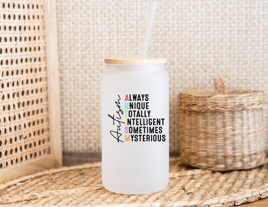 Autism - Unique glass cup