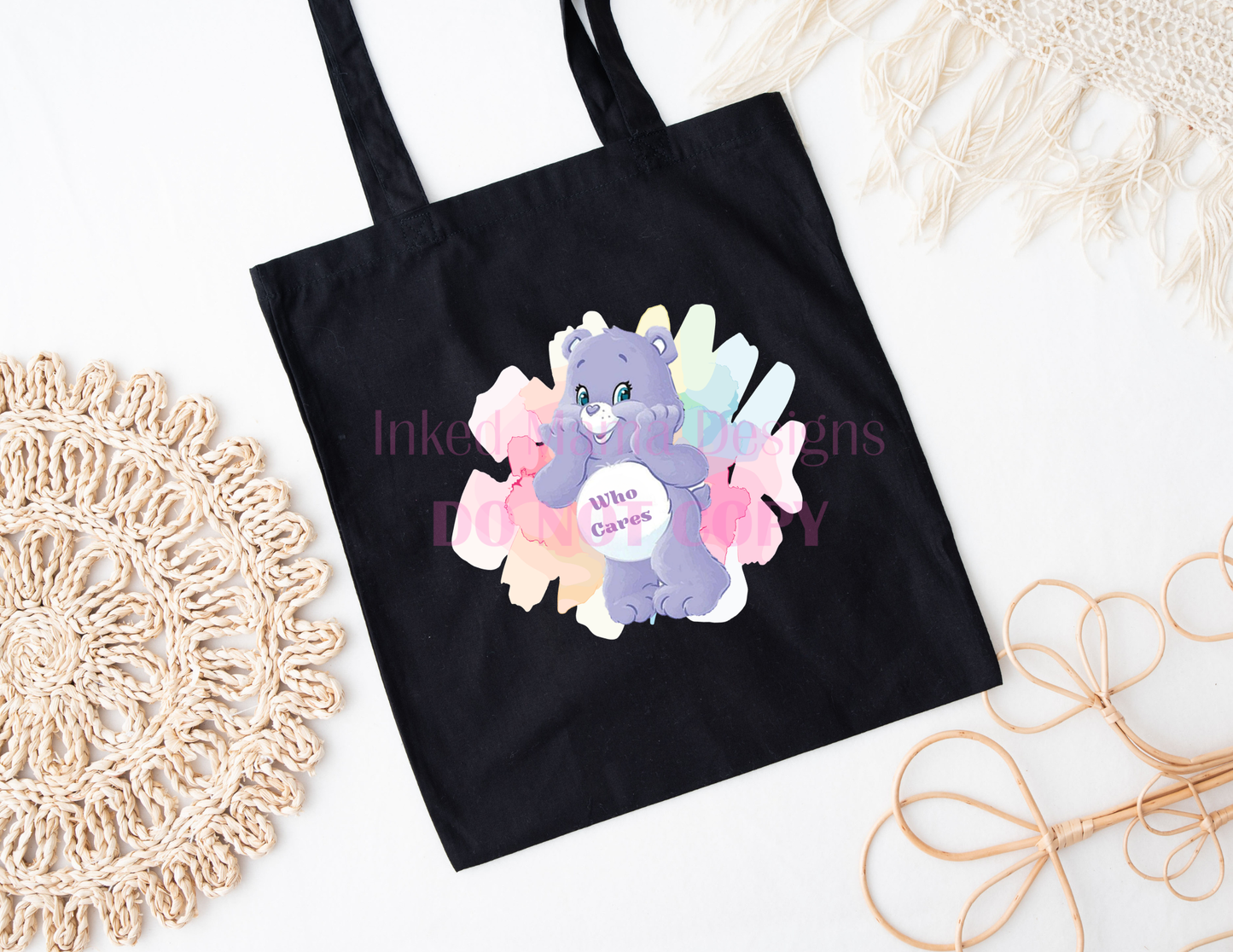 Don't Care Bear Tote Bags