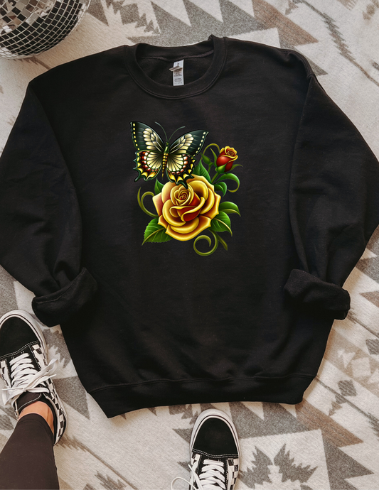 Yellow Rose Sweatshirt