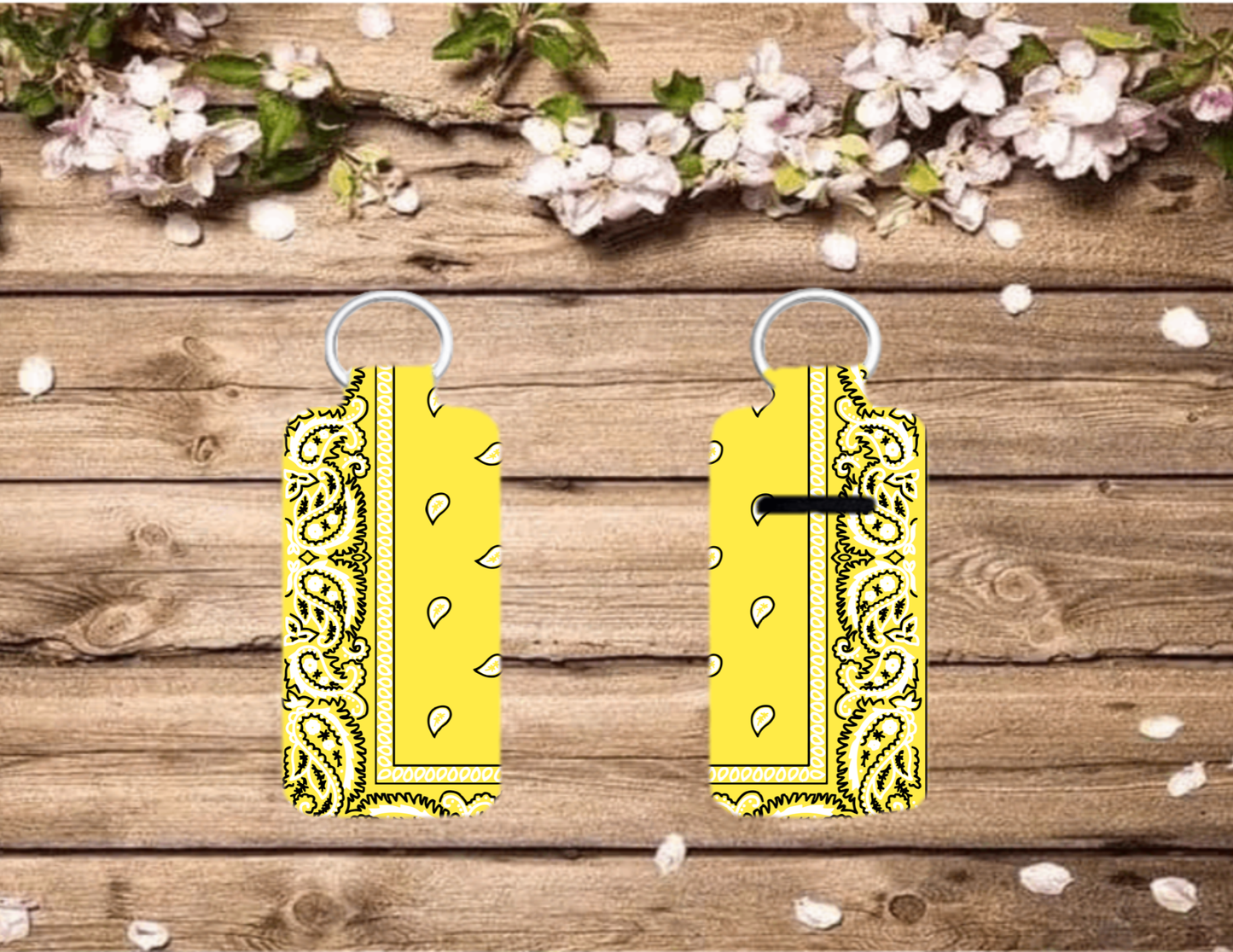 Bandana Chap Stick Keychain (choose color)
